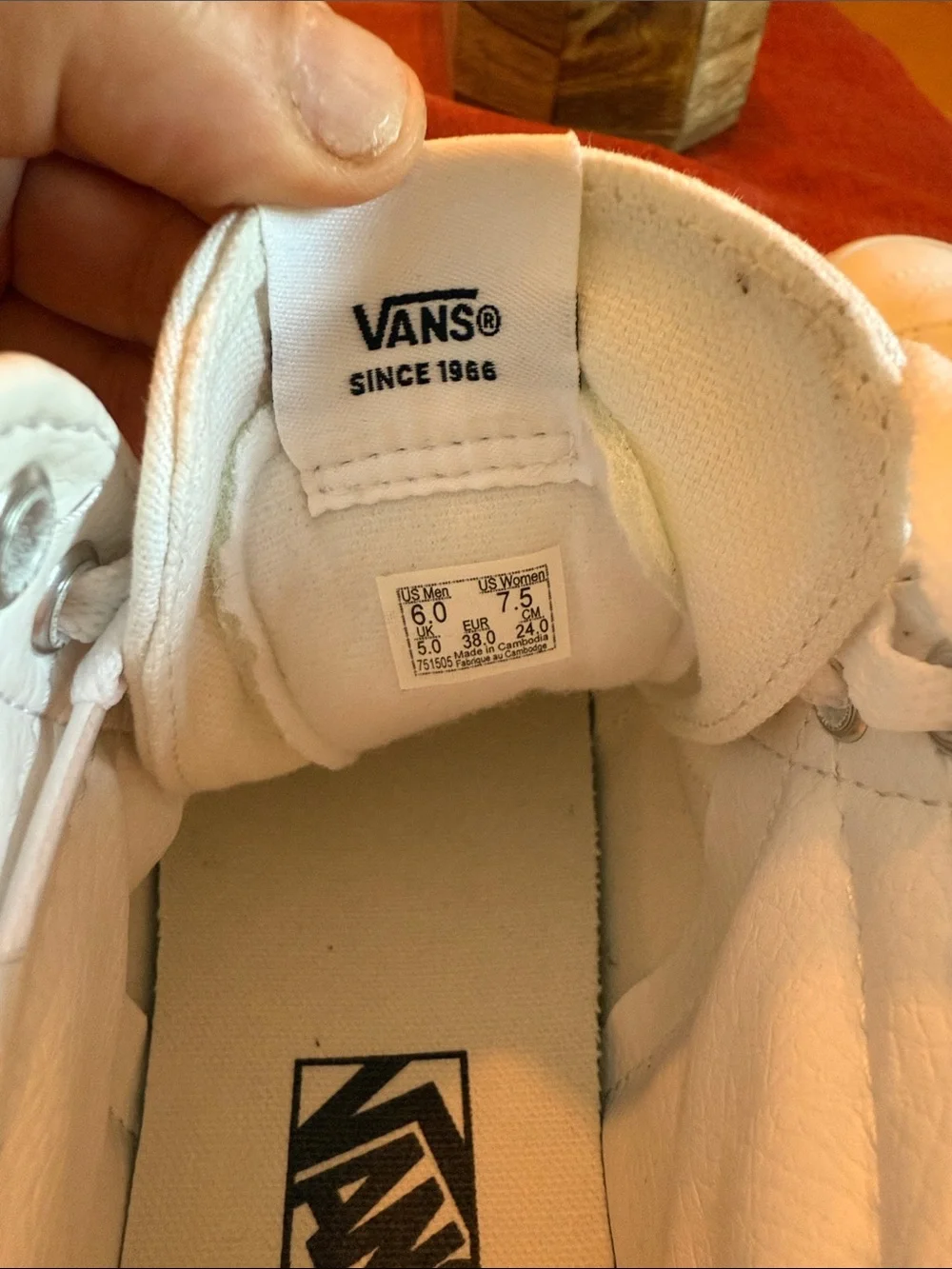 Vans White High-Top Canvas Sneakers